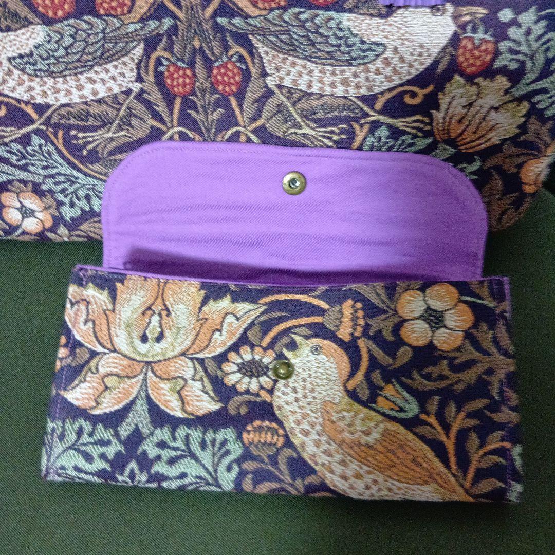 ウイリアム・モリス　いちご泥棒ジャガード　トートバック