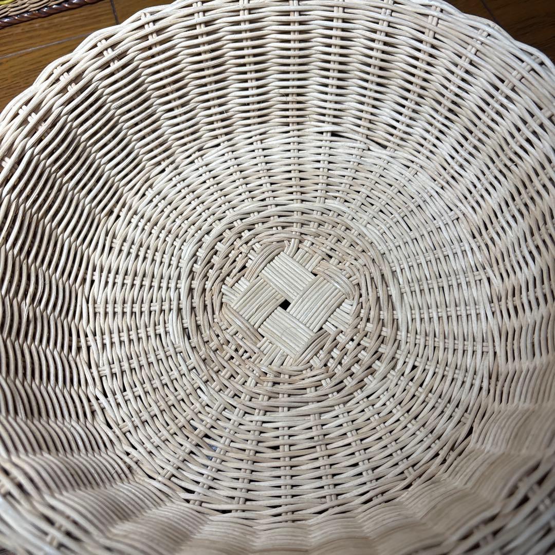 カゴバッグ & 二重編み丸籠 柳バスケット 3点セット 籐 籠