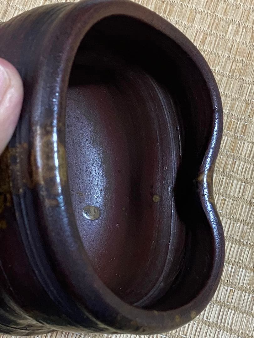 ♦江戸時代 古丹波 四方形 建水 茶道具 四方鉢 丹波焼 古美術品 骨董品