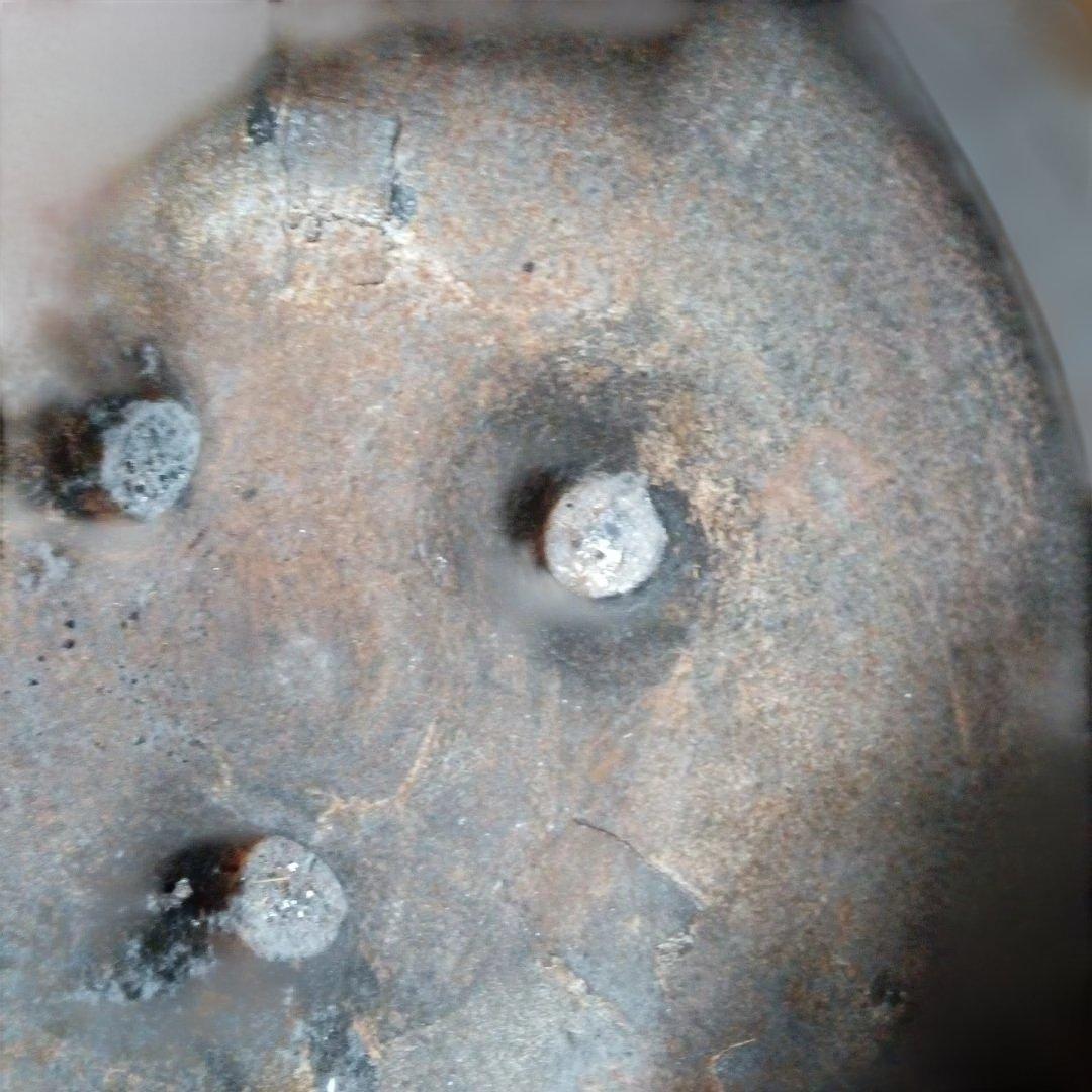 中古鋳鉄製 茶釜 丸型の蓋付き