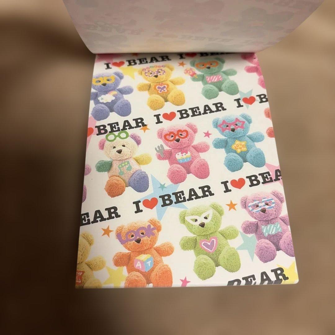 新品未使用　未開封　平成レトロ　メモ帳　ILOVEBEAR シール付き
