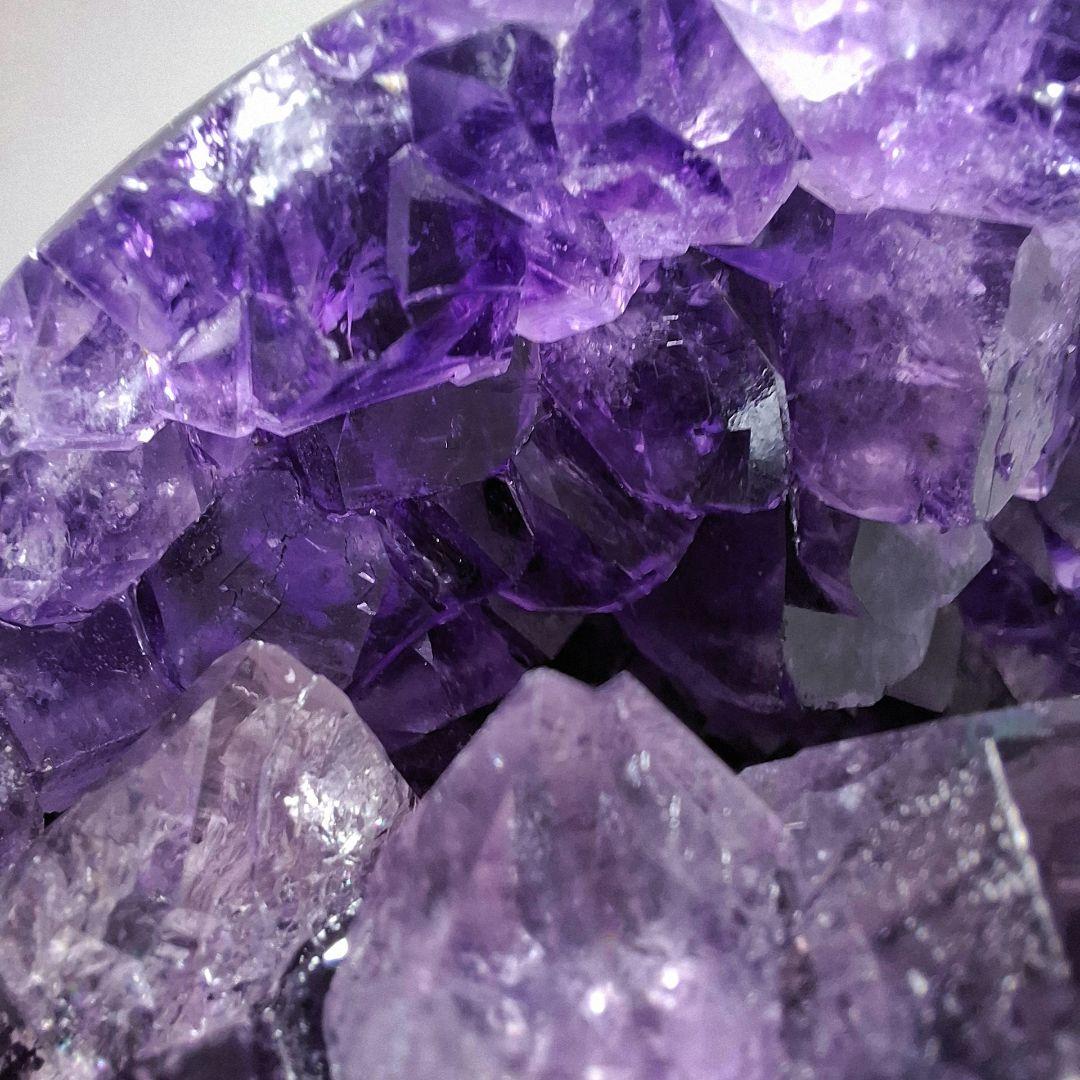 アメジスト クラスター 笑口 スフィア　台座付き