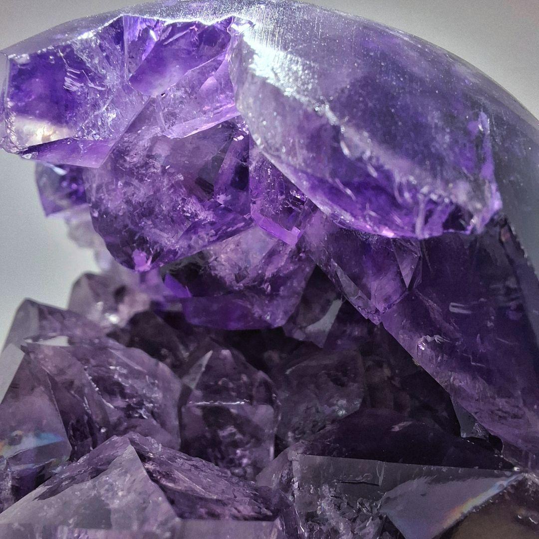 アメジスト クラスター 笑口 スフィア　台座付き