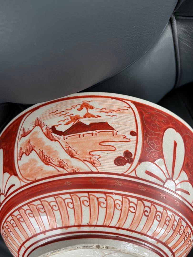 古九谷の赤絵大鉢