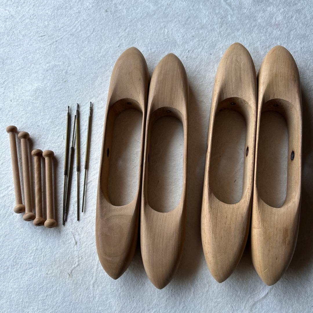 織道具　ボートシャトル　4本セット 厚み違い2本ずつ　岩手職人制作　美品