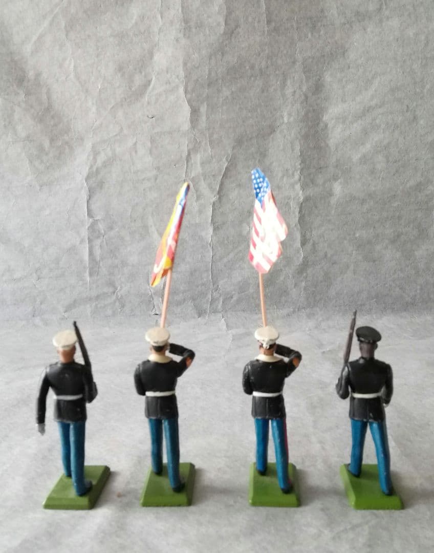 鉛の兵隊　米国海兵隊パレード　BRITAINS　英国製　ヴィンテージフィギュア