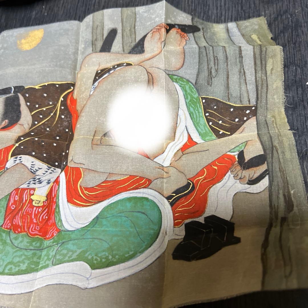 骨董 春画 浮世絵 絹本 版画 美品