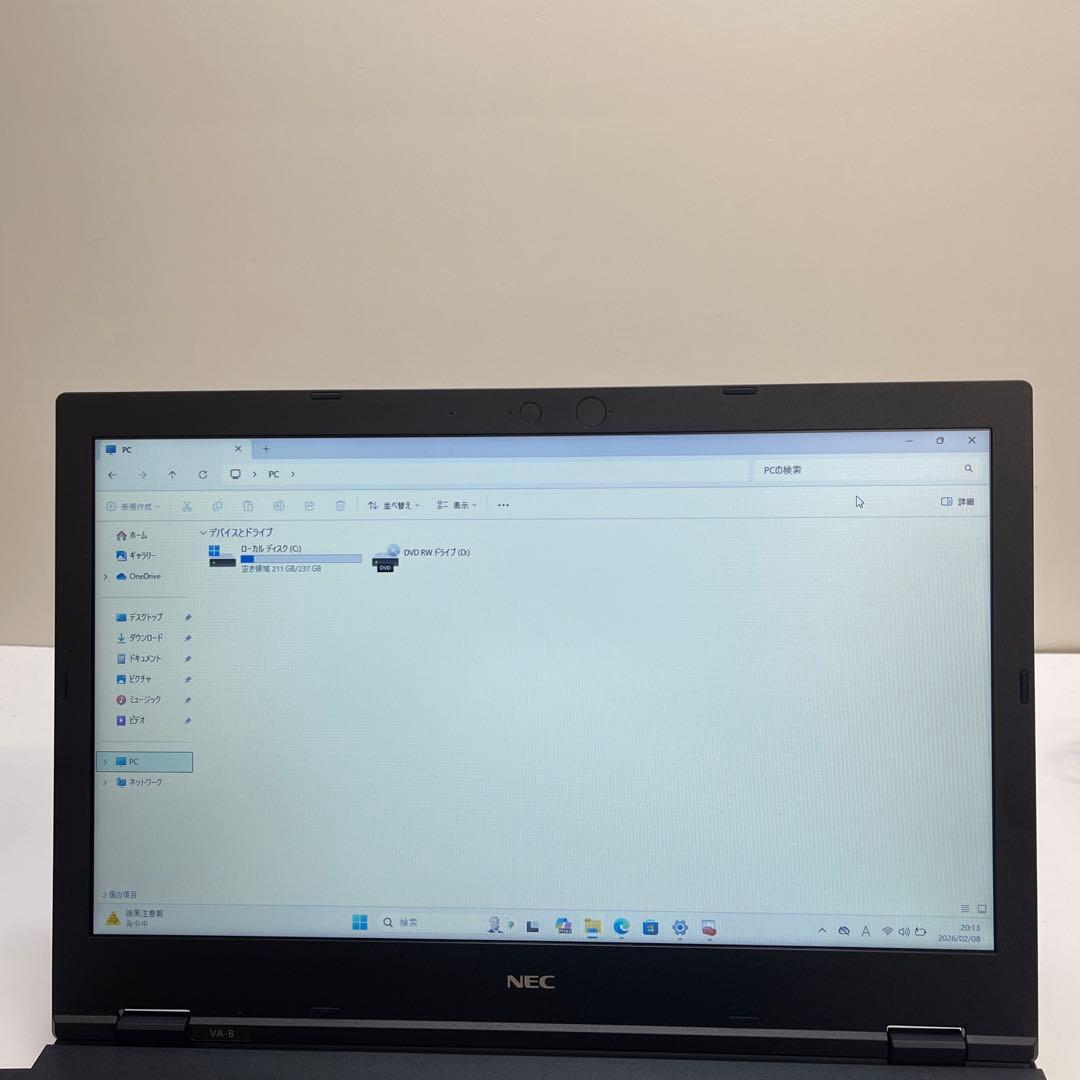 NEC VersaPro VA-B 11世代i3-1115G4 8GB 256G