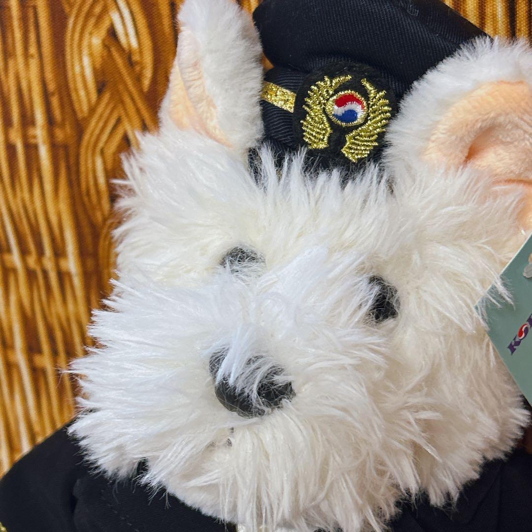 大韓航空 コリアンエアー パイロット 機長 制服 犬 ぬいぐるみ 飛行機