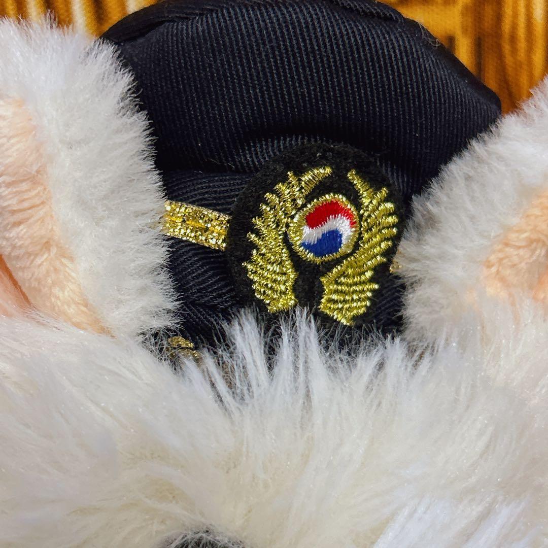 大韓航空 コリアンエアー パイロット 機長 制服 犬 ぬいぐるみ 飛行機