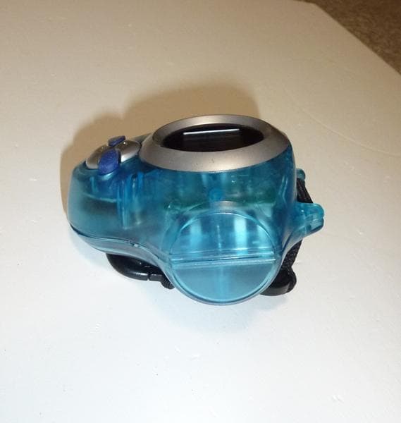 動作確認済！ディーアーク 本体 当時物 クリアブルー＆シルバー ストラップ付き