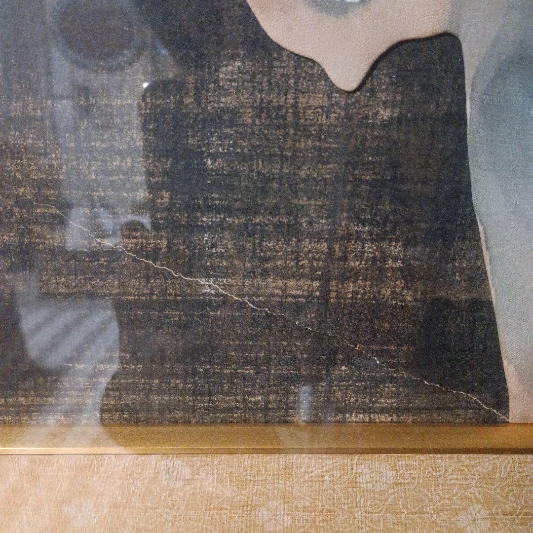 【大型】特大 椿 押し絵 額装 85×74cm 紅白椿 和モダン 壁掛け