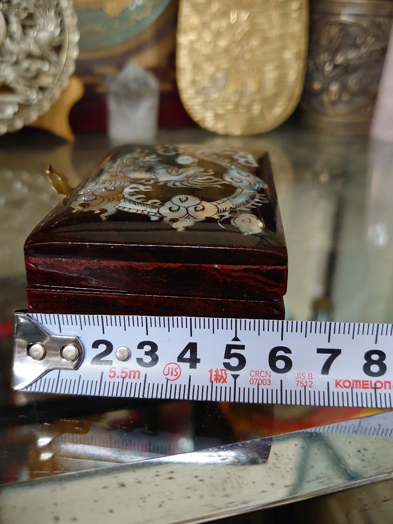 開運 龍 龍神 龍螺鈿小物入【木製品】