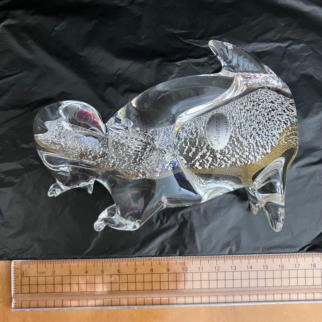 ベネチアングラス　ベネチアンガラス　murano ムラーノガラス　いぬ　犬　置物