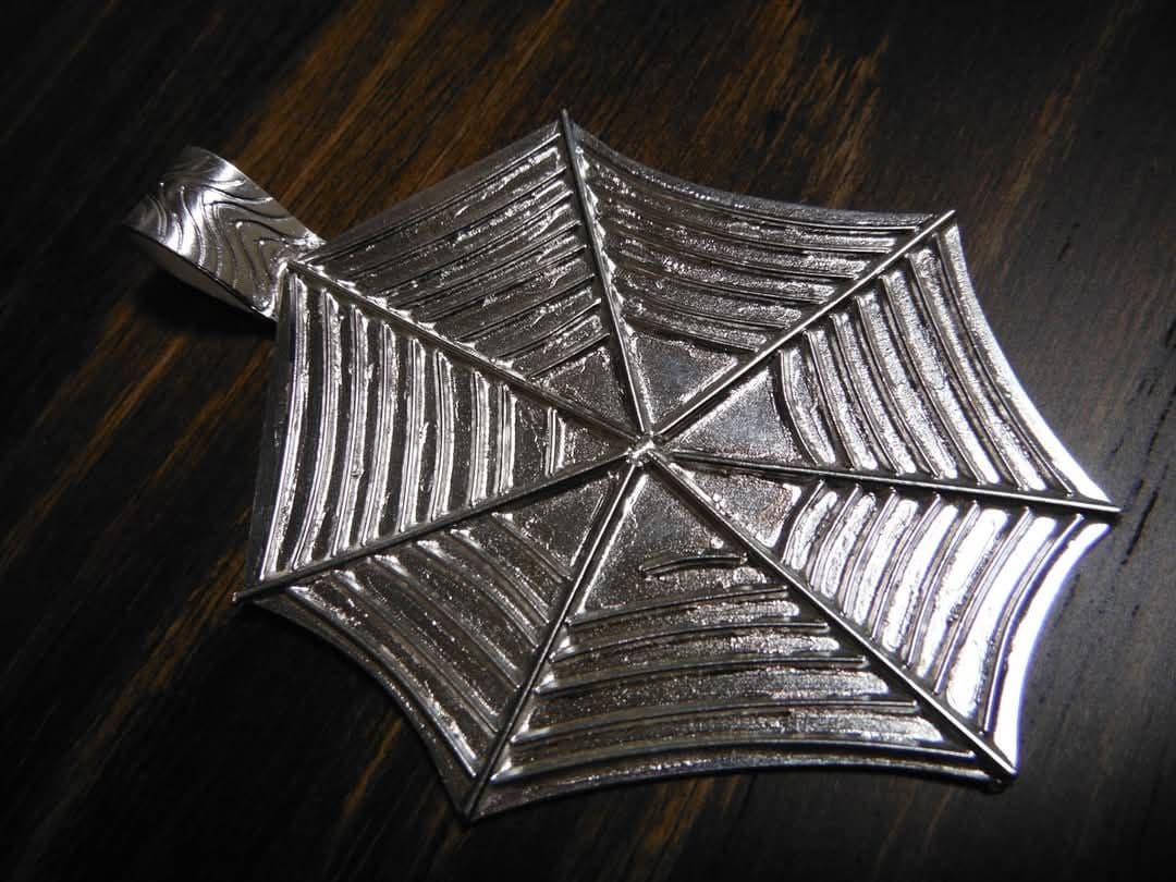 #ハンドメイドシルバーペンダントトップ　スパイダー