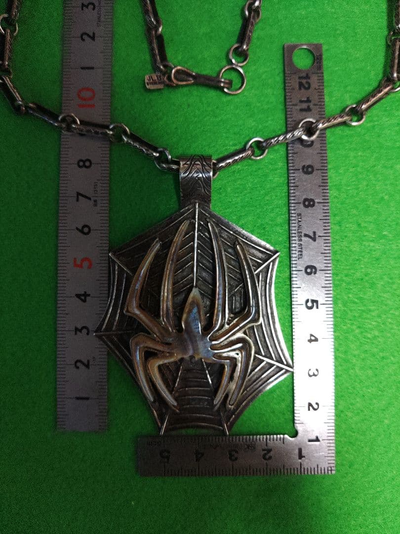 #ハンドメイドシルバーペンダントトップ　スパイダー
