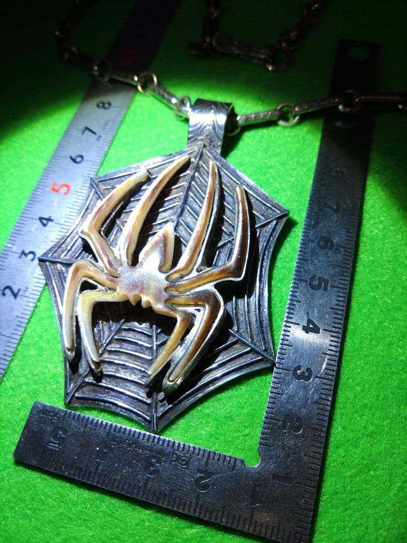 #ハンドメイドシルバーペンダントトップ　スパイダー