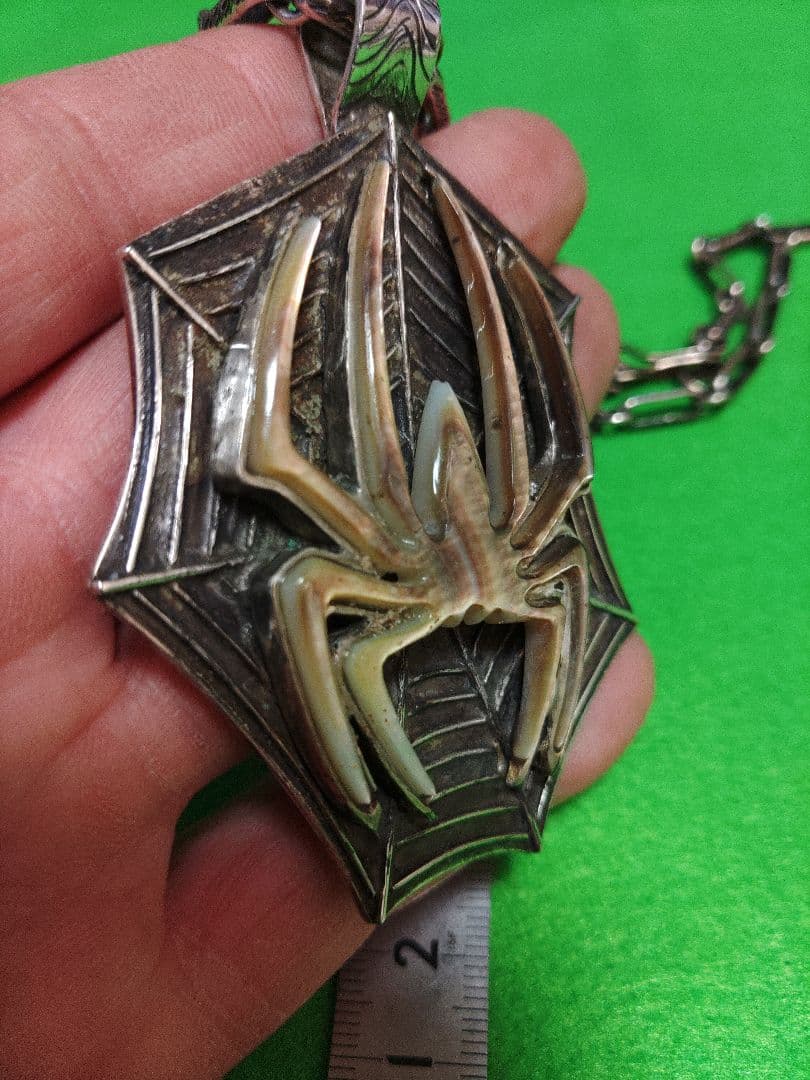 #ハンドメイドシルバーペンダントトップ　スパイダー