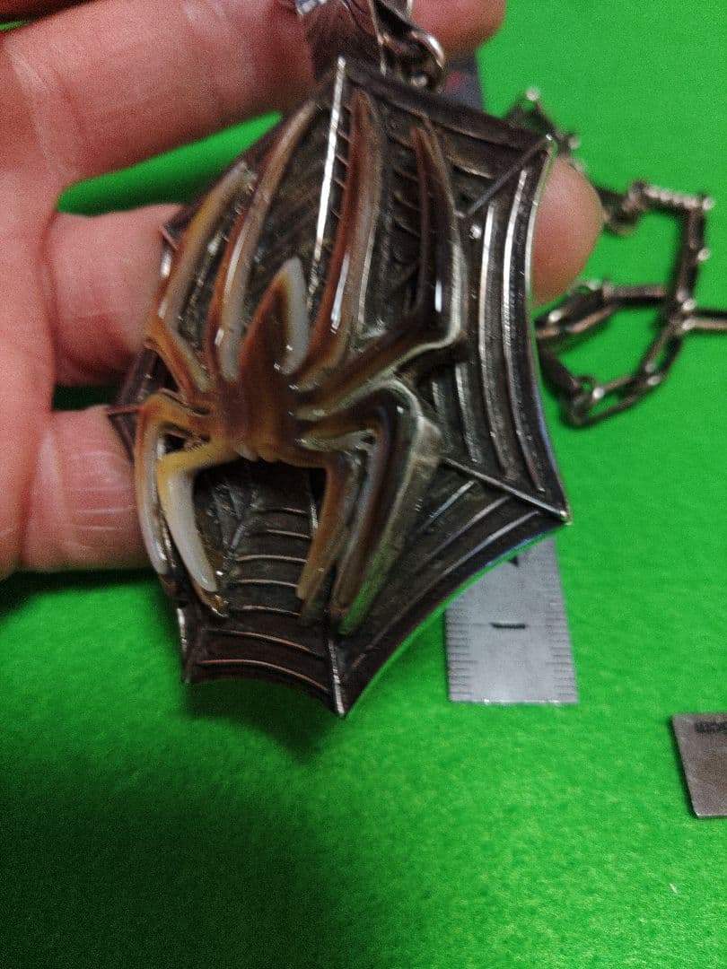 #ハンドメイドシルバーペンダントトップ　スパイダー