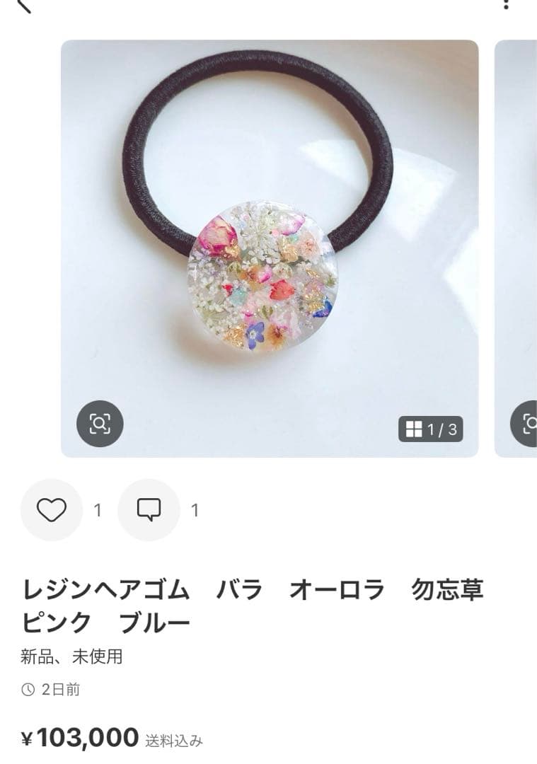ひまういページ　レジンヘアゴム　6点