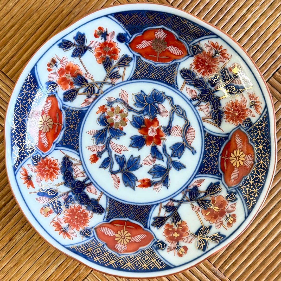 SNT1546 極美品 有田焼 彩磁 光峰 銘々皿 17客 金彩 伝統工芸品