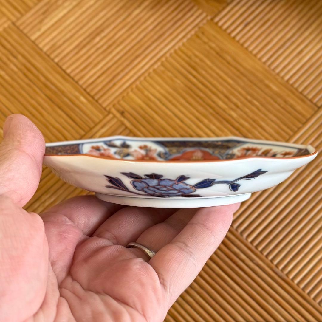 SNT1546 極美品 有田焼 彩磁 光峰 銘々皿 17客 金彩 伝統工芸品