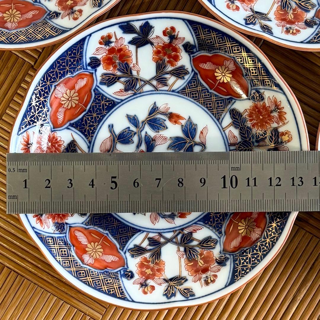 SNT1546 極美品 有田焼 彩磁 光峰 銘々皿 17客 金彩 伝統工芸品