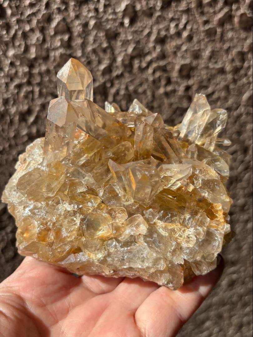 お取置き　ザンビア産　シトリンクラスター　586g. 透明度高い　天然石