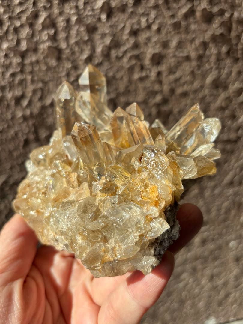 お取置き　ザンビア産　シトリンクラスター　586g. 透明度高い　天然石