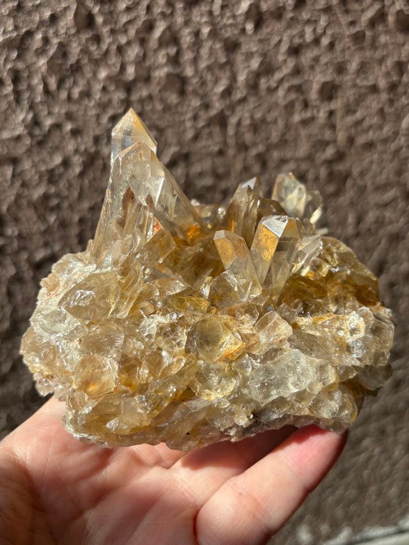 お取置き　ザンビア産　シトリンクラスター　586g. 透明度高い　天然石