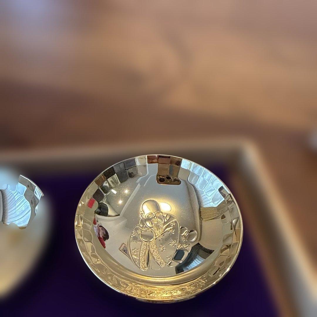 金杯　24Kメッキ　めでたいデザイン