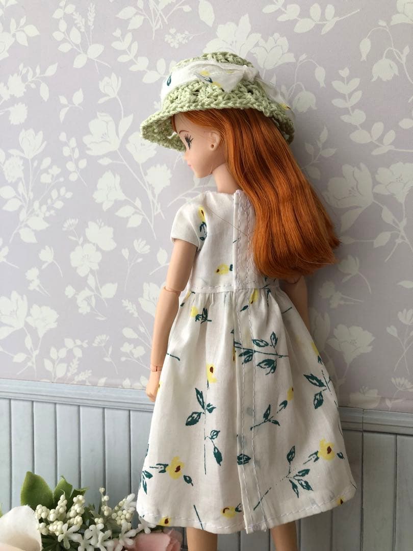 リカちゃん服　778 ヨークワンピースセット　ハンドメイド