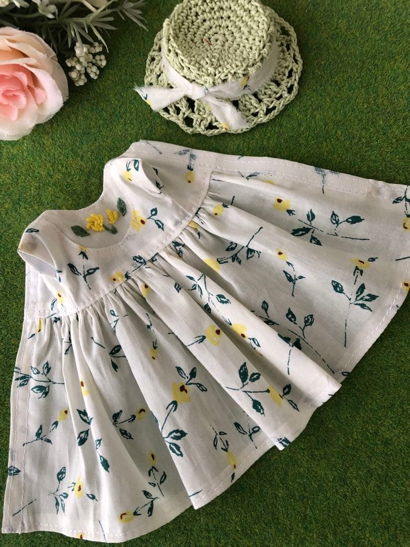 リカちゃん服　778 ヨークワンピースセット　ハンドメイド