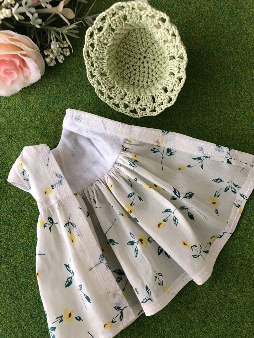 リカちゃん服　778 ヨークワンピースセット　ハンドメイド