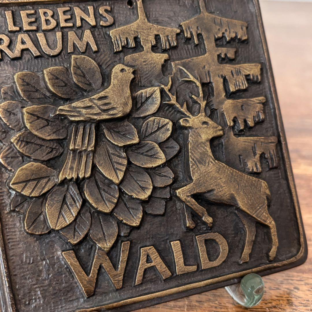 【ドイツ 古い金属製の飾り板】ヴィンテージ