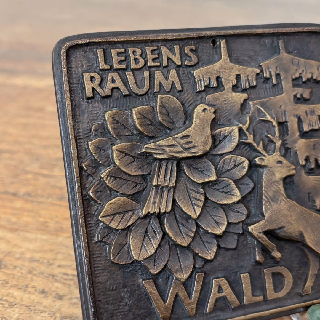 【ドイツ 古い金属製の飾り板】ヴィンテージ