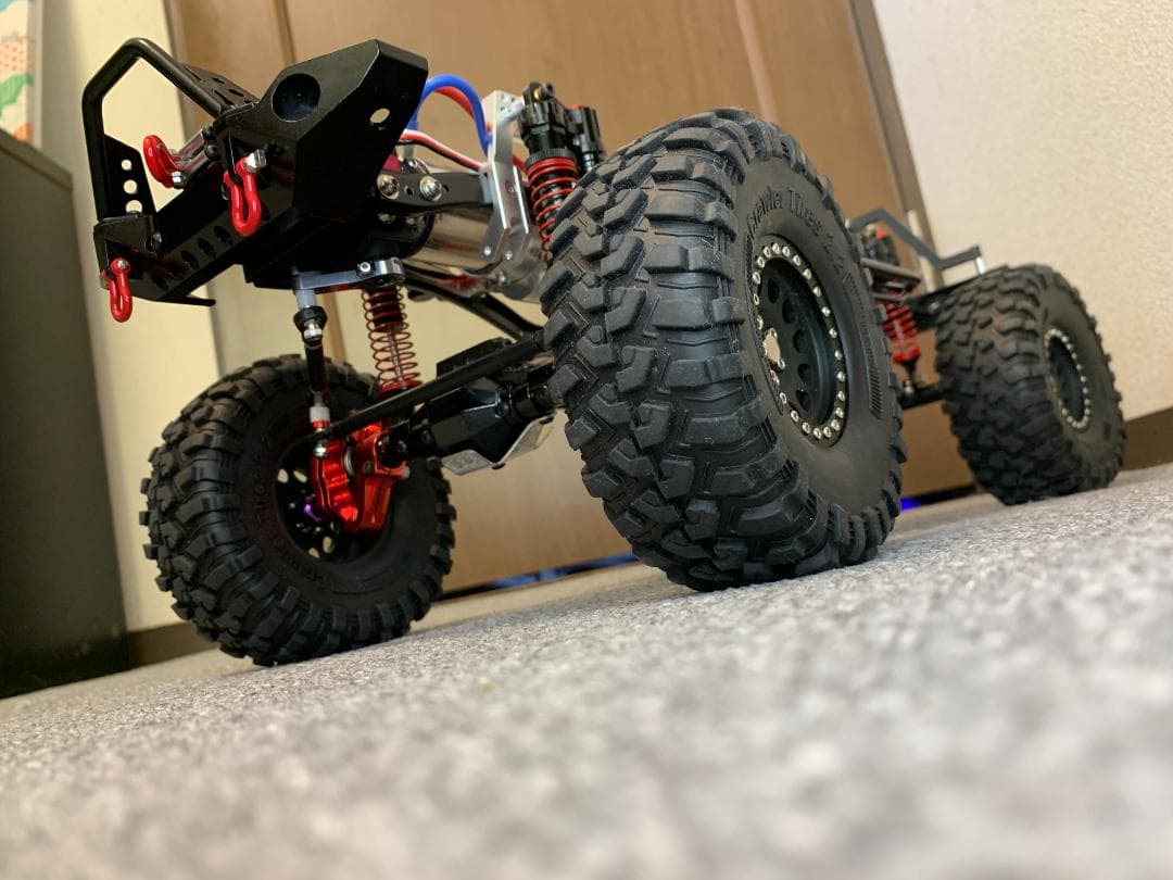 【はむウィリー】SCX10 フルメタル改 4リンク 35T ウインチ付