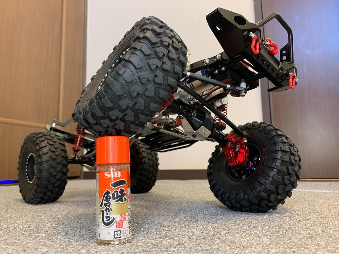 【はむウィリー】SCX10 フルメタル改 4リンク 35T ウインチ付