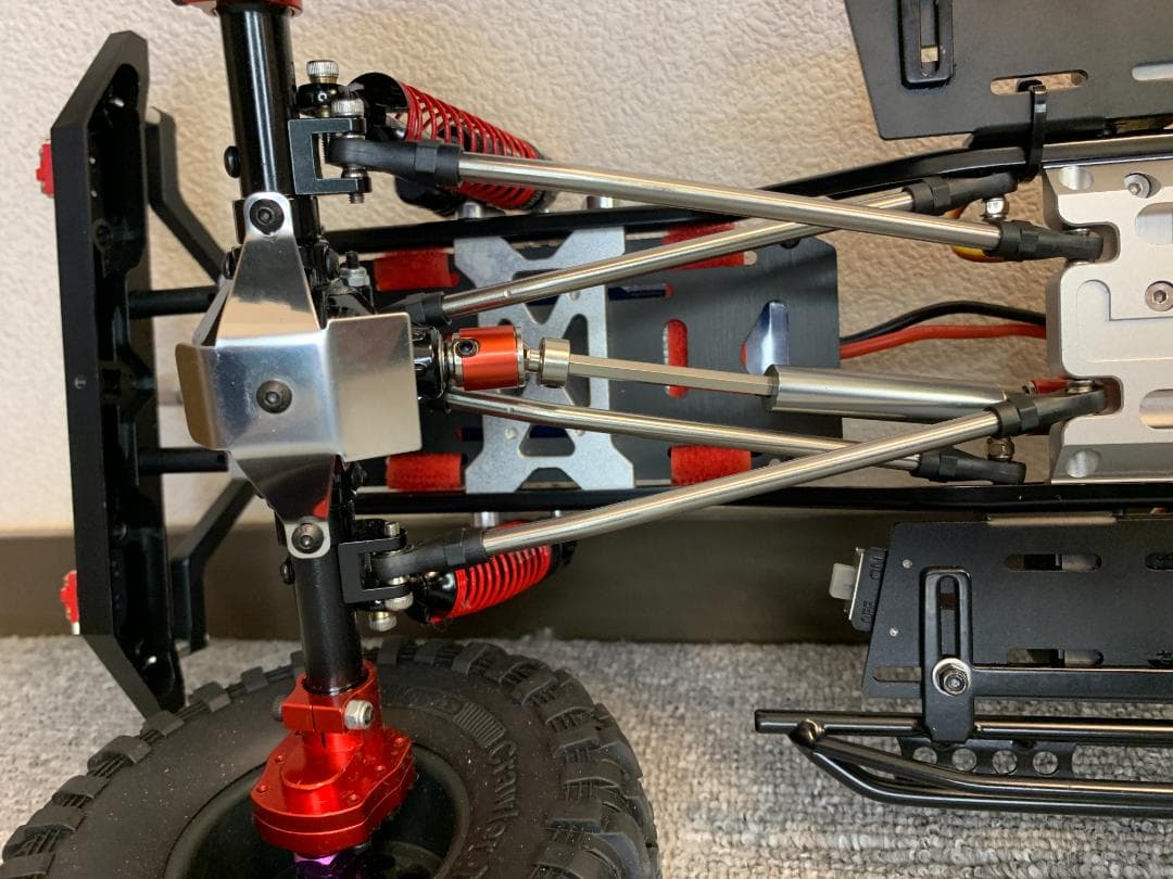 【はむウィリー】SCX10 フルメタル改 4リンク 35T ウインチ付