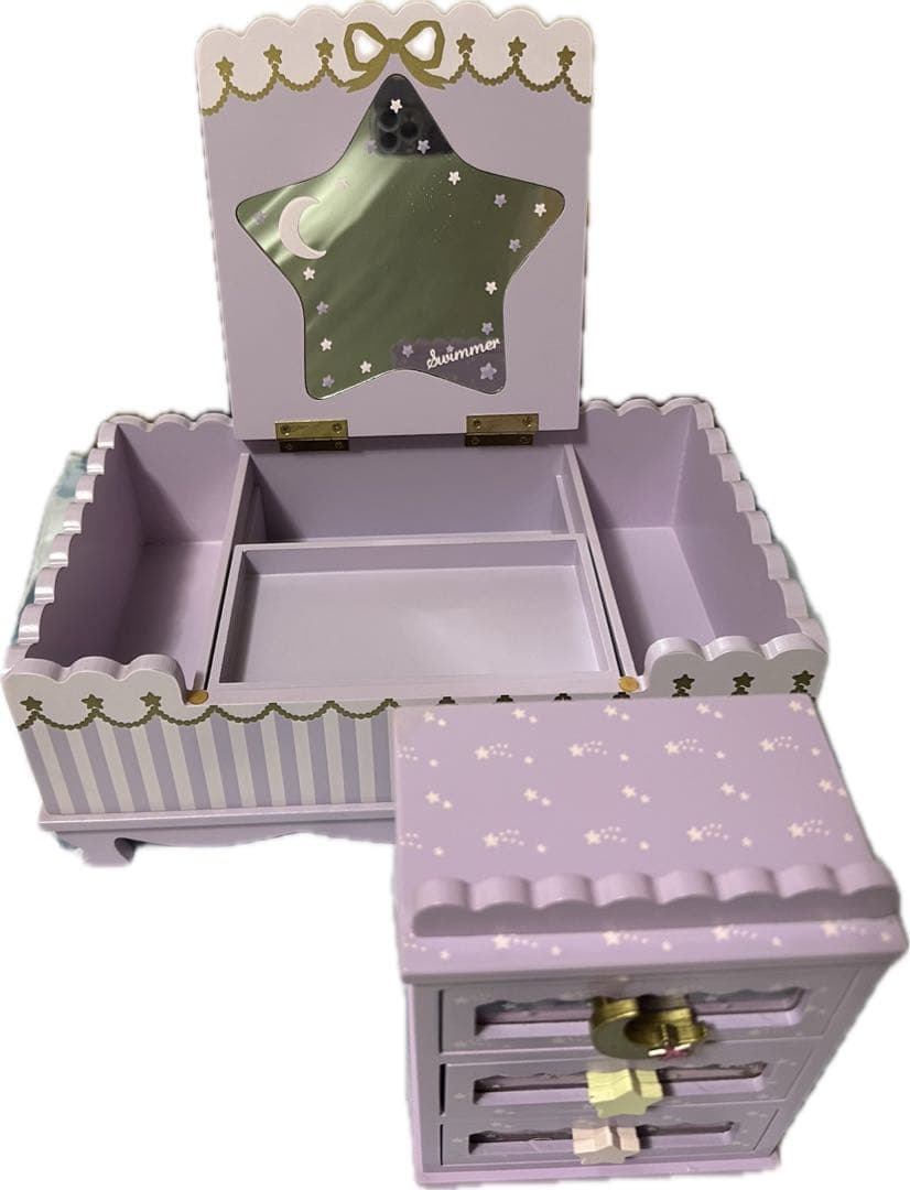 【美品】SWIMMER ドレッサー　チェスト　2点セット(ラベンダー)