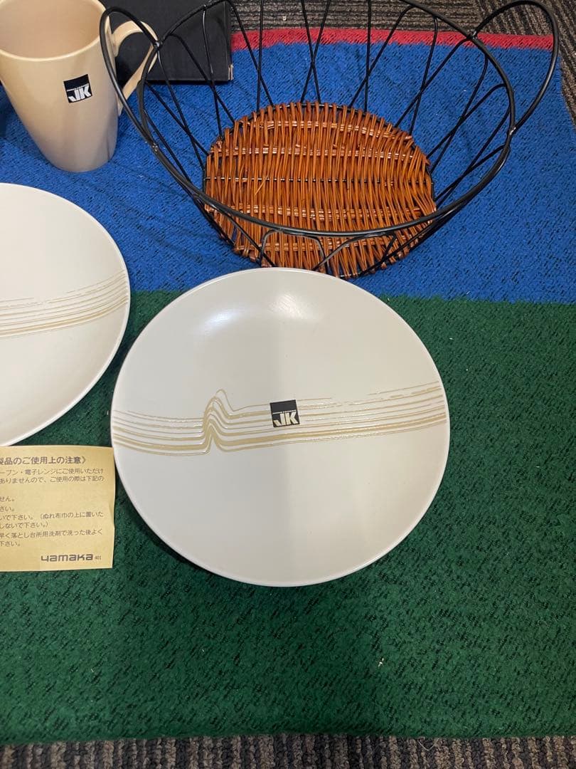 JUNKO KOSHINO ペア食器セット プレート20cm カップ バスケット