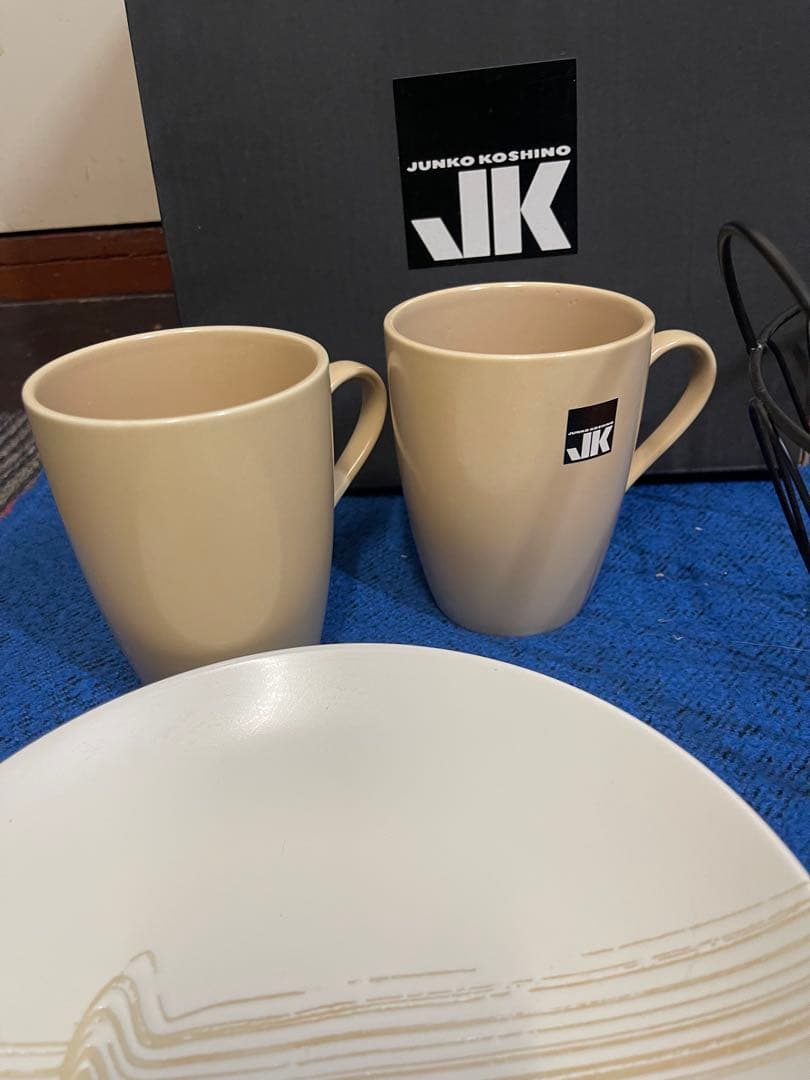 JUNKO KOSHINO ペア食器セット プレート20cm カップ バスケット