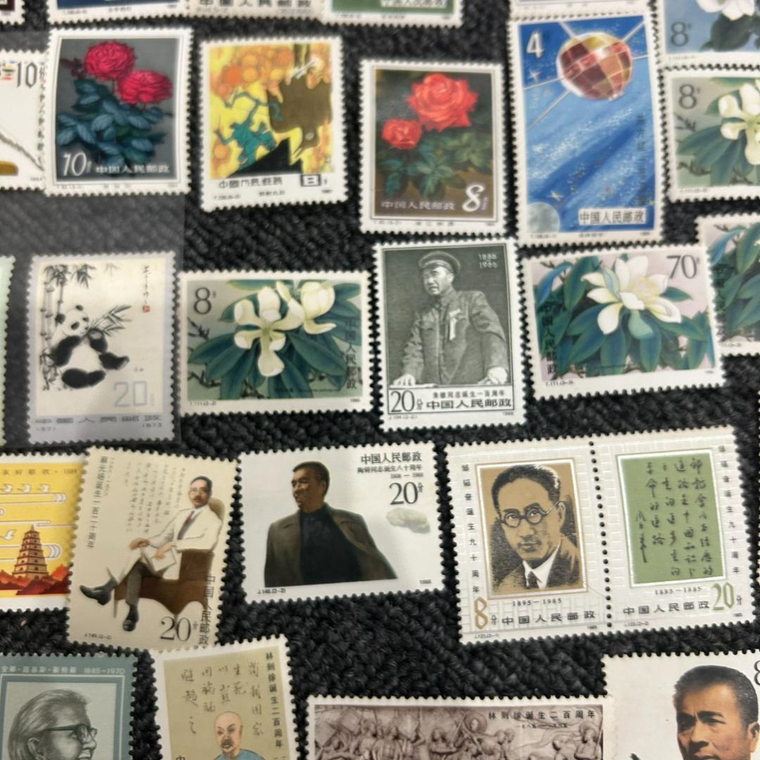 中国切手 パンダ 人物肖像 花シリーズ ブロック含む 未使用　まとめ2