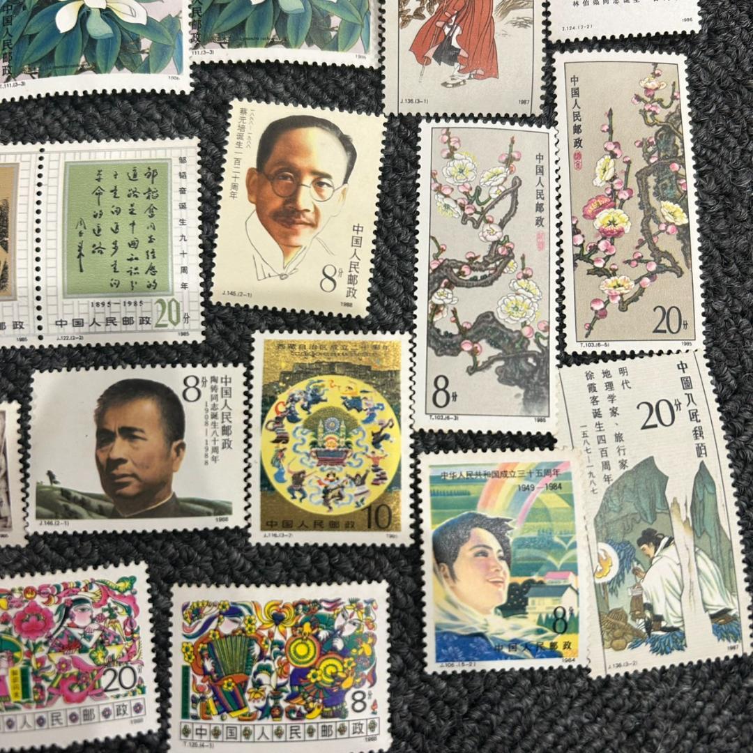 中国切手 パンダ 人物肖像 花シリーズ ブロック含む 未使用　まとめ2