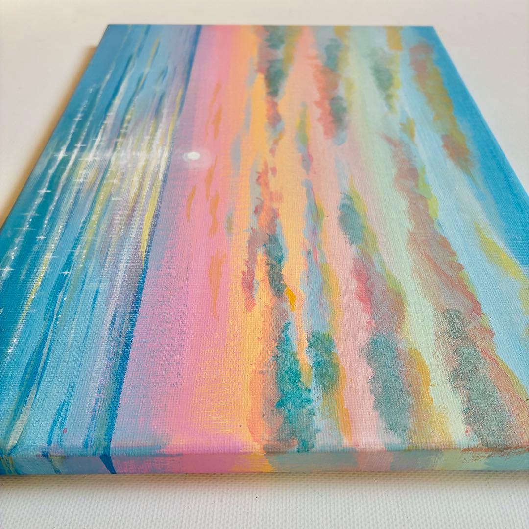 はじまりの朝＊4号キャンバス　絵画　風景画　人気　海　夏　人気　ハワイ　沖縄