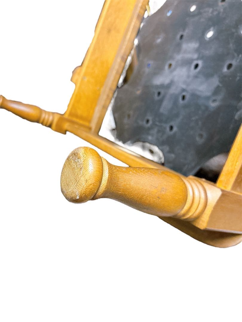 飛騨産業 穂高 リビングチェア ハイバック 両肘付き No.6A グリーン 花柄