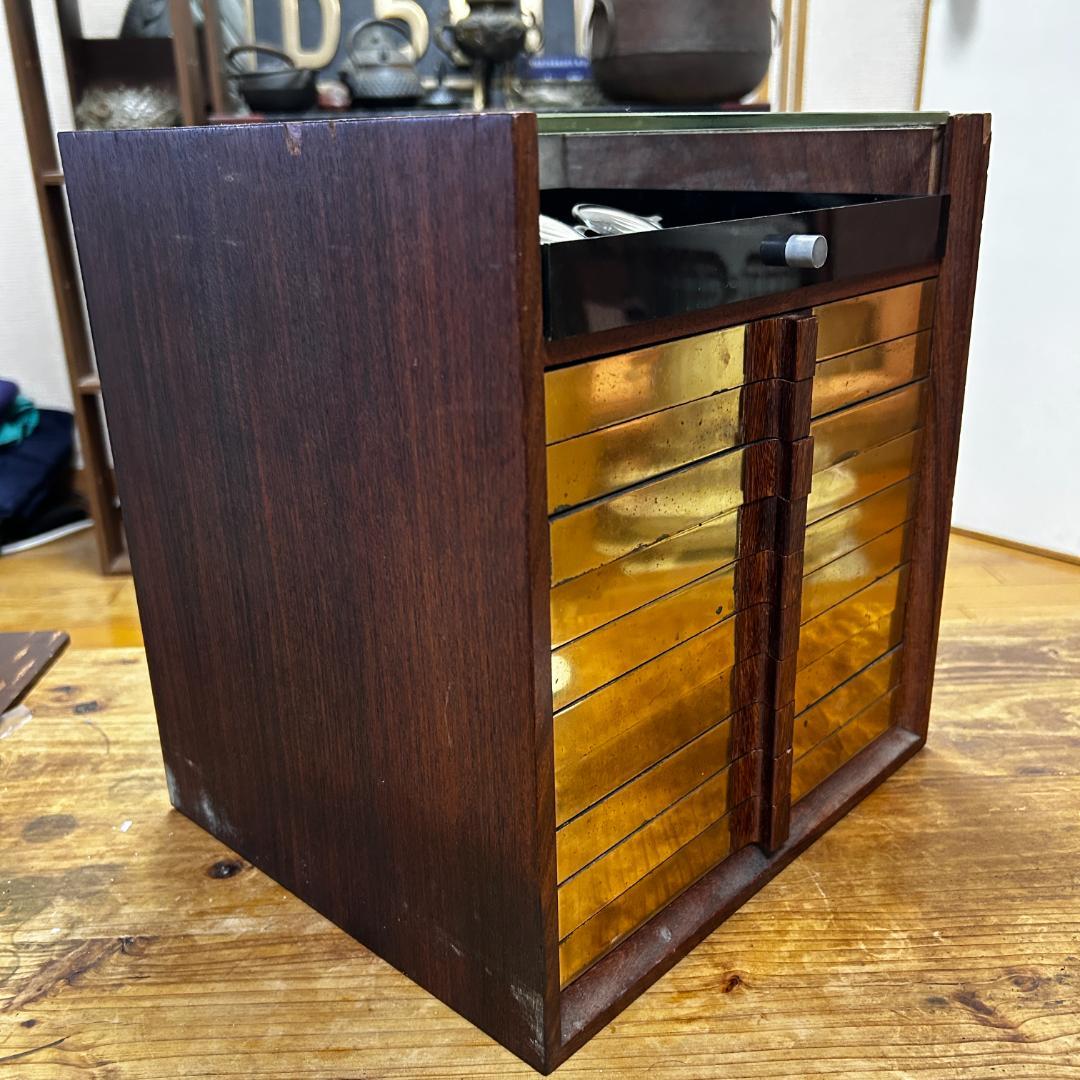 希少　アンティーク　小物入れ　収納BOX 小物ショーケース　レトロ