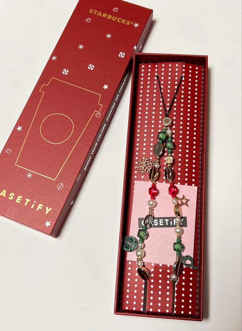 【新品未使用】 中国スタバ 会員限定 CASETiFYスマホストラップ