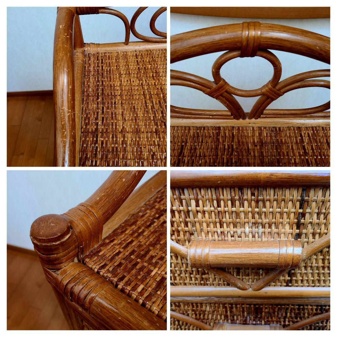 ラタン 籐 チェスト 家具 5段 タンス 箪笥 レトロ アンティーク ①