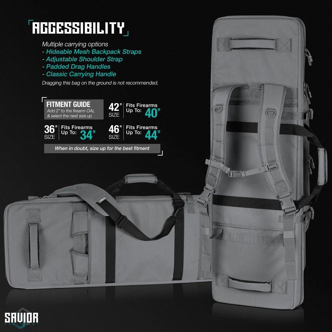 SAVIOR Specialist 36インチタクティカルダブルライフルバッグ